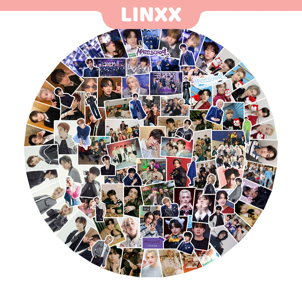 Linxx สติกเกอร์ อัลบั้มภาพ ไอดอล Stray Kids MAGIC SCHOOL กันน้ํา 104 ชิ้น