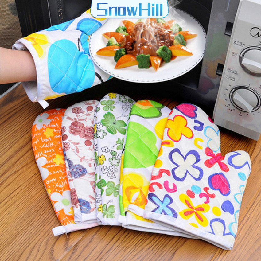 S.H ถุงมือกันความร้อน  ถุงมือไมโครเวฟ  จัดเก็บสะดวก จัดส่งคละลาย Cooking gloves