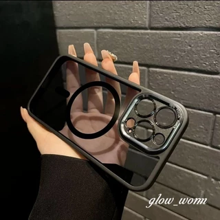 Magnetic PC Hard กรอบโลหะเคสโทรศัพท์สําหรับ iPhone 17 16 15 14 13 12 11 Pro Max Plus Air