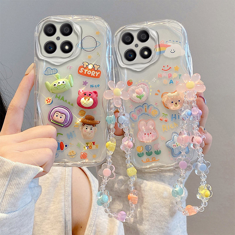 เคส Honor X6A เคสโทรศัพท์มือถือ ซิลิโคนนิ่ม แบบใส ลายการ์ตูนน่ารัก เคส TYNYGZ