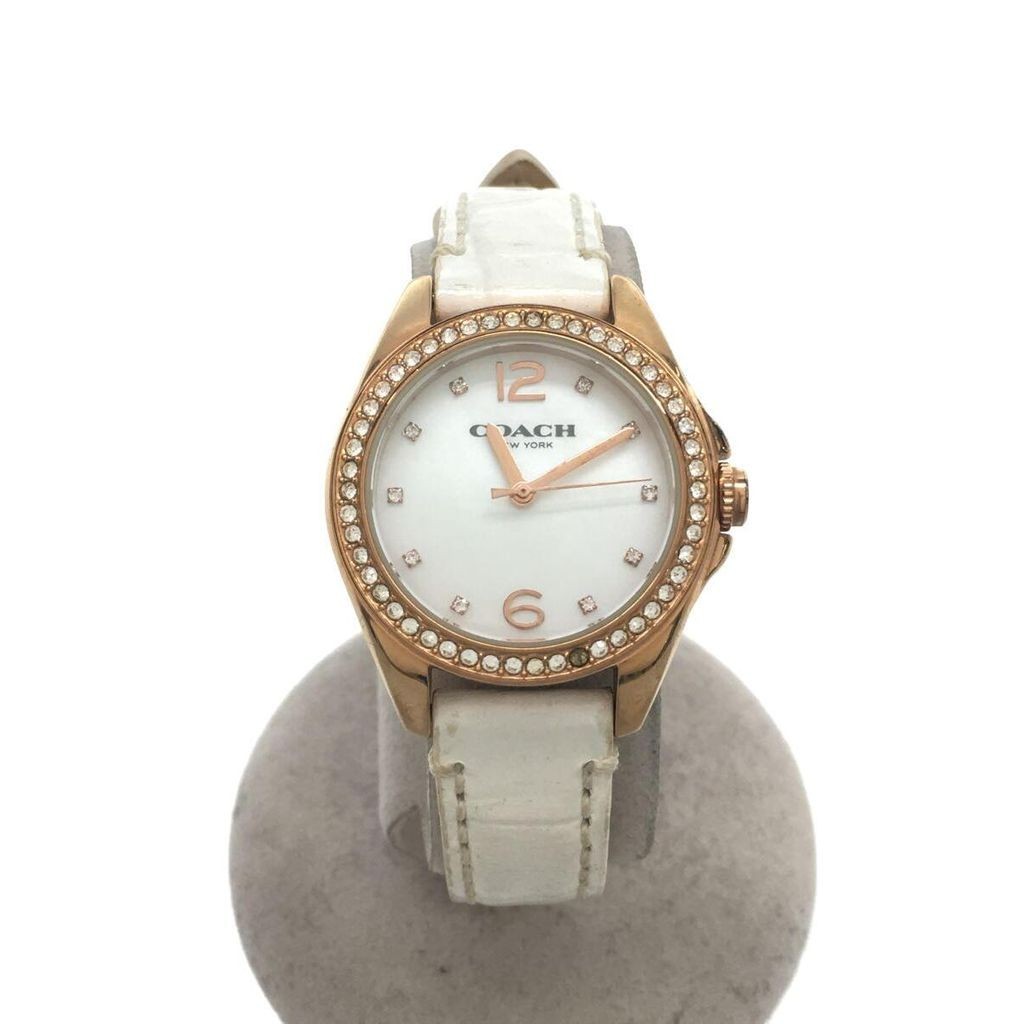Coach WH wht A O Wrist Watch leather Women Direct from Japan Secondhand