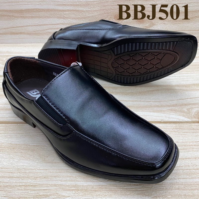 รองเท้าเซฟตี้ Baoji BBJ 501 รองเท้าคัชชูหนังสีดำ ใส่ทำงาน ใส่ออกงาน (36-41) ลซ