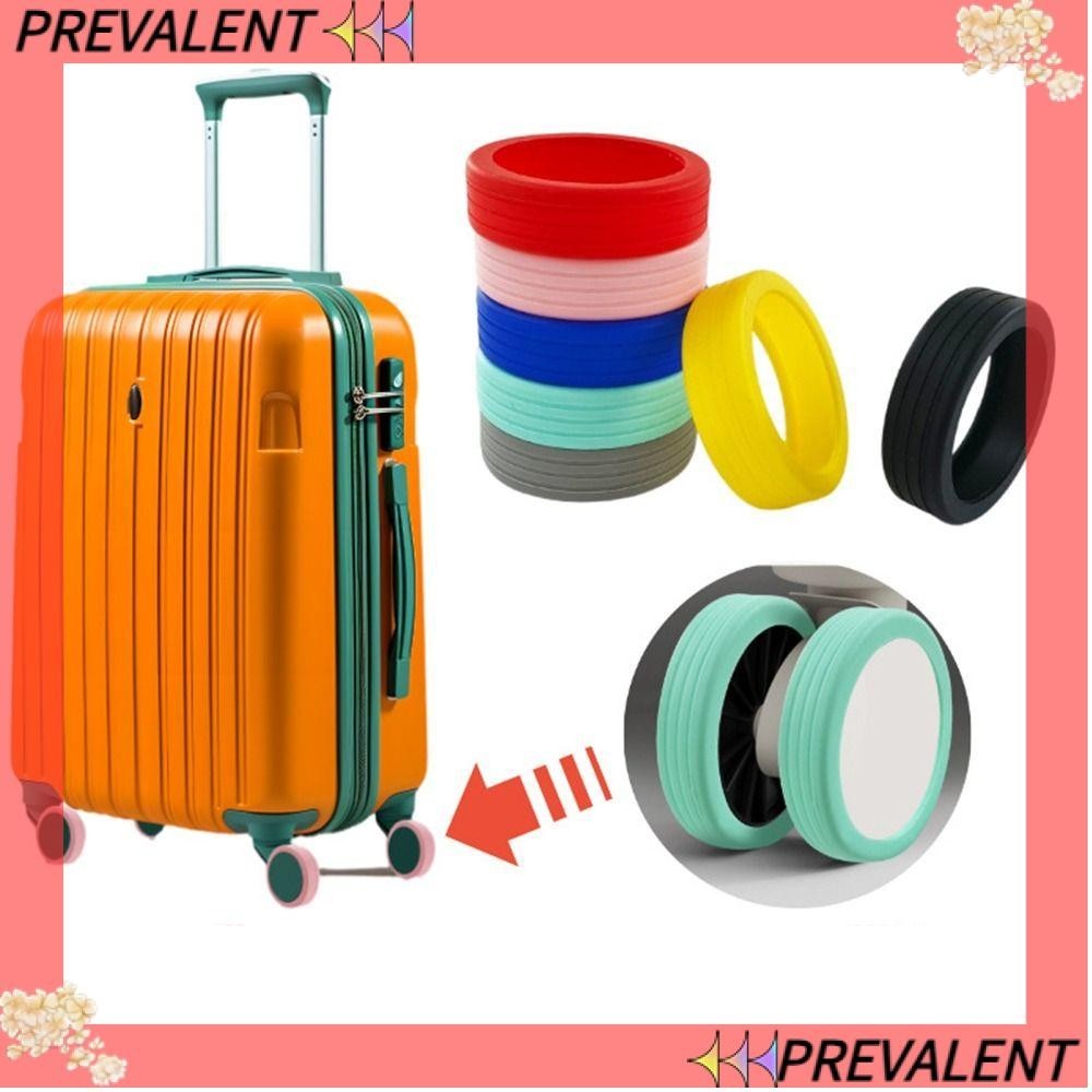 Preva 4/8 ชิ้น/เซต ฝาครอบล้อซิลิโคนสําหรับกระเป๋าเดินทาง ป้องกันล้อลดการสึกหรอ