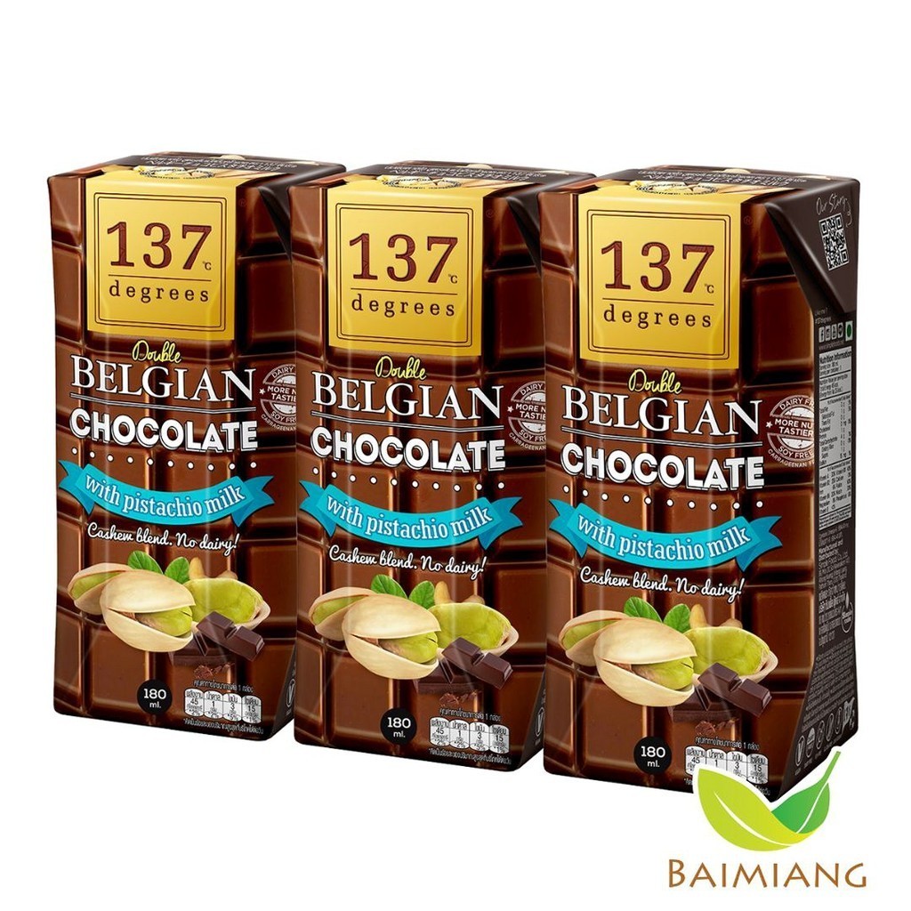 [1 แพ็ค​] 137 Degrees นมพิสตาชิโอ สูตรดับเบิลช็อคโกแลต ขนาด 180 มล.​​ (03598-3) Exp. 7/6/2026