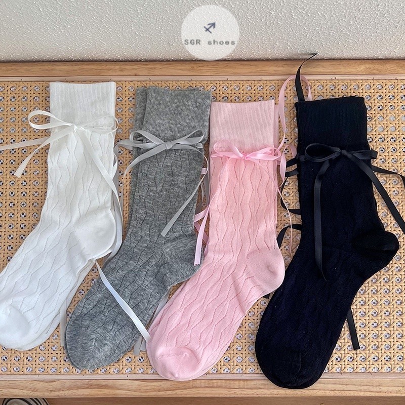 🎀สินค้ามีจำหน่าย🎀ถุงน่องลูกไม้น่ารักของผู้หญิง ถุงเท้าสวยเก๋สไตล์นักเรียนญี่ปุ่นและเกาหลี