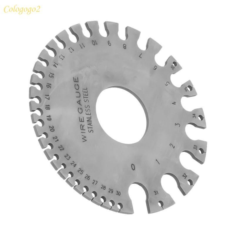 Cologogo2 แผ่นเกจวัดความหนา สเตนเลส 0-36 ทรงกลม AWG SWG สําหรับเครื่องจักรโลหะ