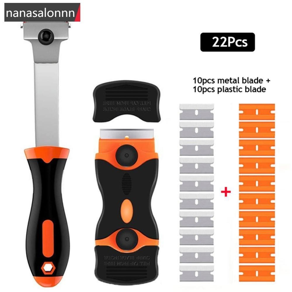 Nanasn| ที่ขูดฟิล์มเซรามิก สองด้าน สําหรับทําความสะอาดกระจก หน้าต่างรถยนต์ H5I8