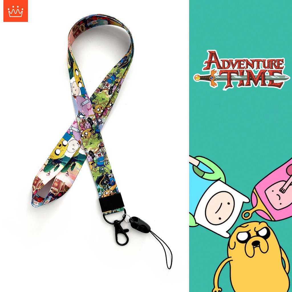 J· สายคล้องคอ Adventure Time การ์ตูน สายคล้องไนลอน เชือกเส้นเล็ก สําหรับ โทรศัพท์มือถือLA101