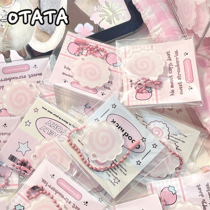 Otata พวงกุญแจ จี้รูปปลาน่ารัก สีชมพู สําหรับแขวนกระเป๋านักเรียน