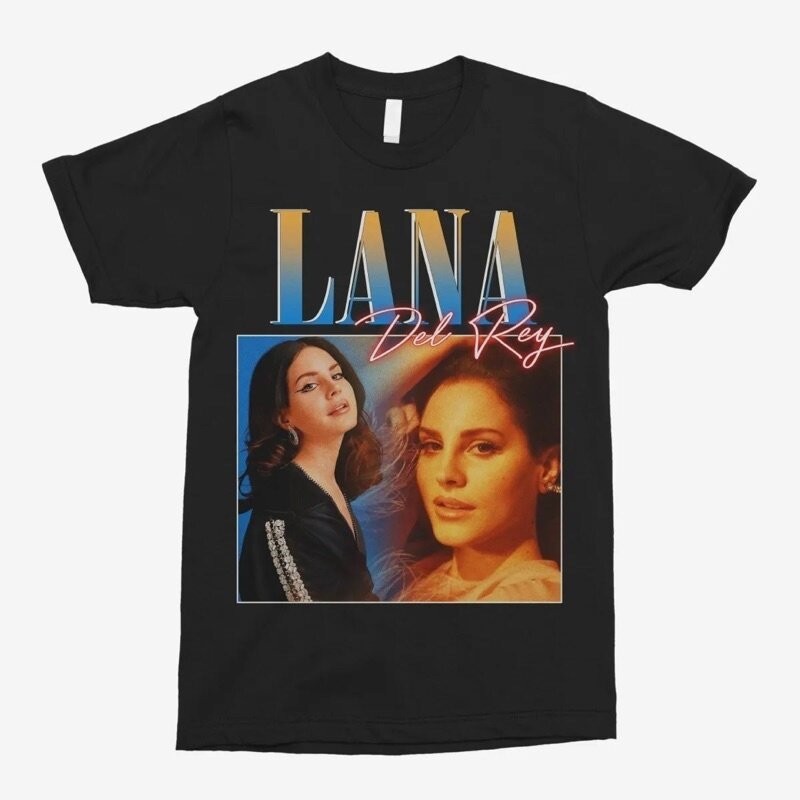 [S-5XL]T-Shirt เสื้อยืด Lana Del Rey Vintage Unisex T-Shirt