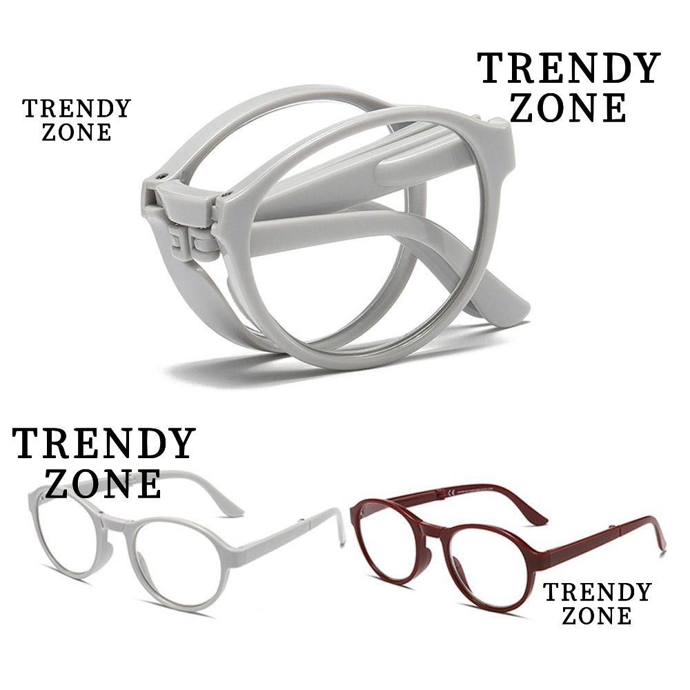 Trendyzone แว่นตาอ่านหนังสือ ขนาดกะทัดรัด แบบพกพา น้ําหนักเบา พับได้