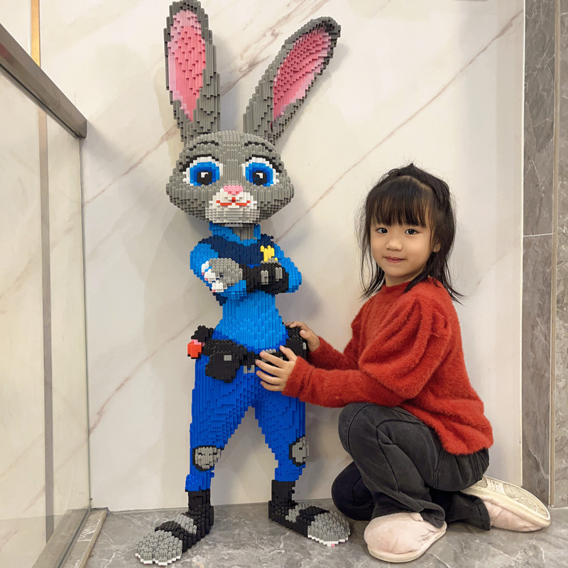 บล็อกตัวต่อเลโก้ Disney Zootopia Nick Fox Judy Rabbit ขนาดใหญ่ 65-100 ซม. ของเล่นสําหรับเด็กผู้ชาย ผู้หญิง