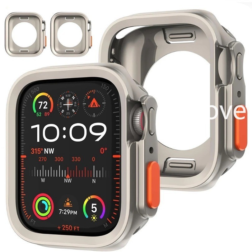 เคสนาฬิกาข้อมือ TPU นิ่ม ป้องกันรอย อัพเกรดเป็นอัลตร้า สําหรับ Apple Watch Case 45/44 มม. 41 มม. 40 มม. iWatch Series 9 8 7 6 5 SE