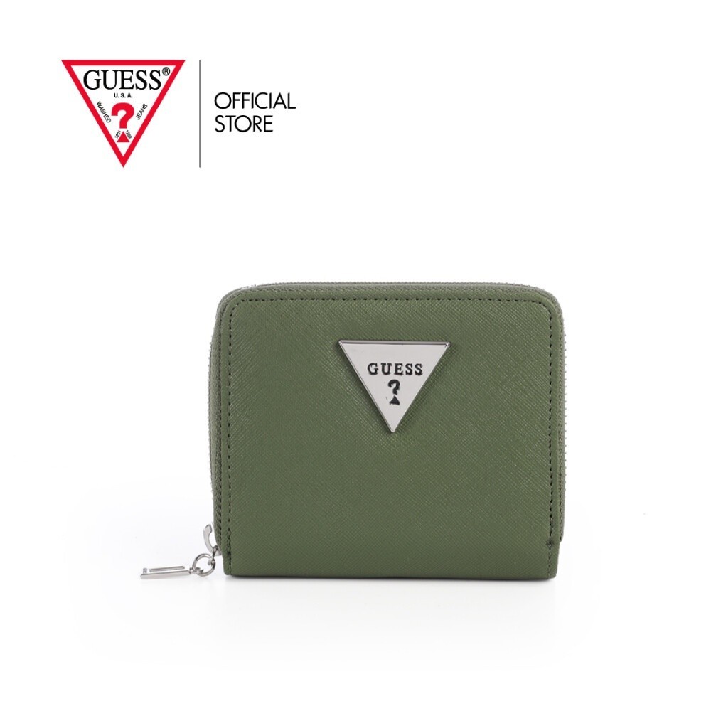 GUESS กระเป๋าสตางค์ รุ่น SF860155 LATHAN SLG SMALL ZIP AROUND สีเขียว