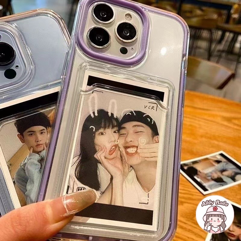 เคสโทรศัพท์มือถือ TPU นิ่ม แบบใส กันกระแทก พร้อมช่องใส่บัตร คริสตัล สีน้ําเงินเข้ม หรูหรา สําหรับ IPhone 14 Pro Max 11 12 11 Pro Max X XS 7Plus