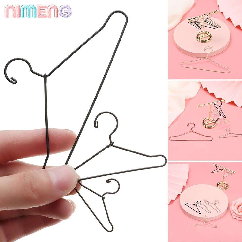 Nimeng ไม้แขวนเสื้อ ขนาดเล็ก 1/6 หลากสี สําหรับตุ๊กตา 10 ชิ้น