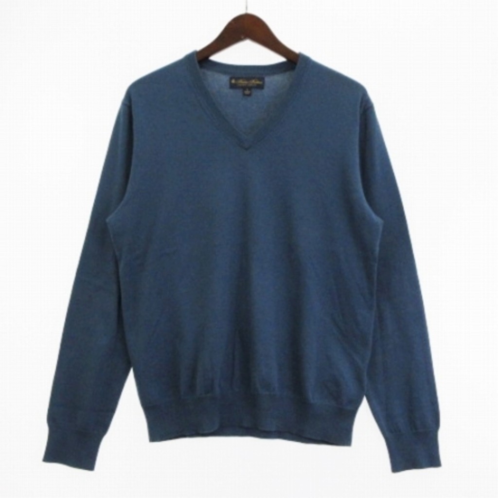 Brooks Brothers Knit Sweater Long Sleeve V Neck Blue Blue S Direct from Japan Secondhand
