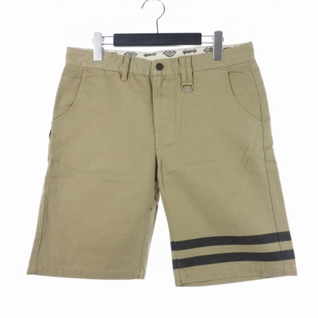 Glam Dickies Short Half Border Chinos 2 Beige Direct from Japan Secondhand