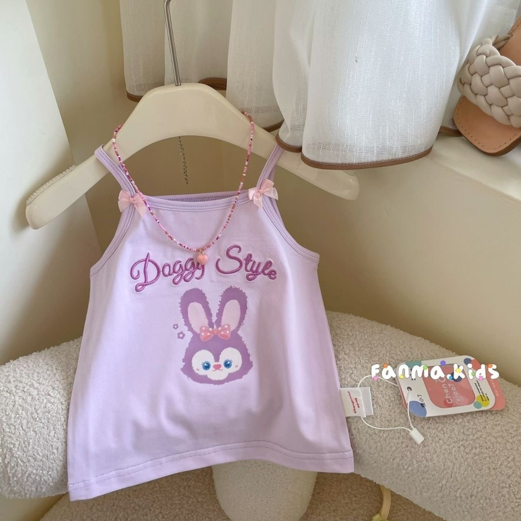 90-140【พร้อมส่ง】เสื้อสายเดี่ยวเด็กผู้หญิงสีพาสเทลลายการ์ตูนน่ารัก สำหรับเด็กเล็กในหน้าร้อน - รูปที่ 4