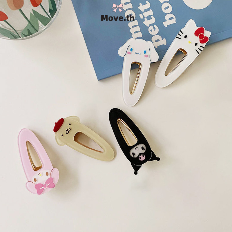 ส่งเร็ว🚚Cinnamon Hair Clip แมวการ์ตูนน่ารักหวานสาวผมติดริมทะเลคลิปอุปกรณ์เสริมผม-Move