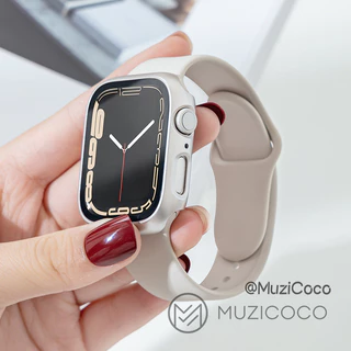 กระจก และฝาครอบ ป้องกันหน้าจอ อุปกรณ์เสริม สําหรับ Apple Watch Series 9 8 7 6 SE 5 4 3 IWatch Ulrta 49/45/41/44/40 มม. 42 มม. 38 มม.