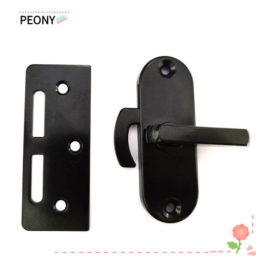 Peonypavilion กลอนล็อคประตู สเตนเลส 90 องศา ทนทาน สีดํา สําหรับโรงนา