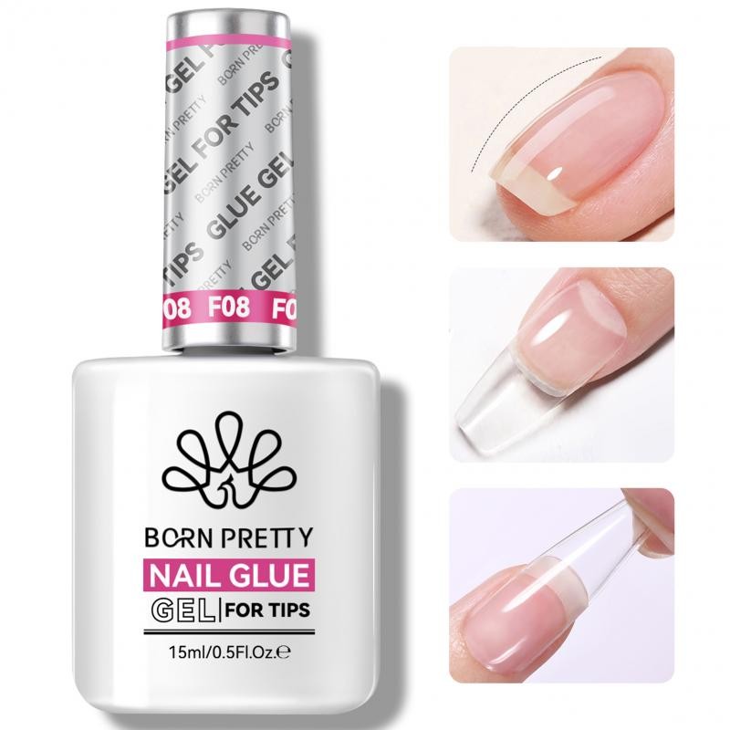 BORN PRETTY 15ml เจลยาทาเล็บกาว Super Strong 15g สําหรับเคล็ดลับเล็บปลอม กาวอะคริลิคเล็บเจล