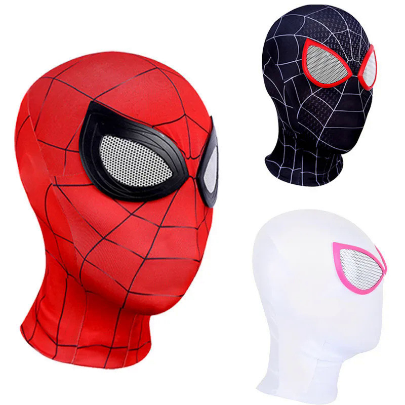Iron Man Spiderman 3D Mask for Kids Adult Superhero Cospaly Miles Morales Gwen Mask Halloween Costum