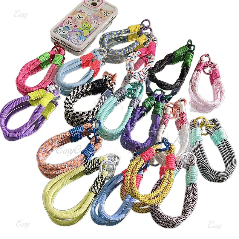 เชือกเส้นเล็กโทรศัพท์มือถือแขวนตกแต่งสามารถ Carrieed Twist เชือก Anti-los จี้แฟชั่นข้อมือที่แข็งแกร่งสายรัดสั้น - รูปที่ 4