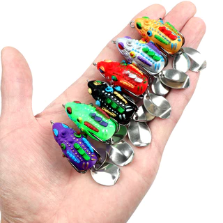 5 ชิ้นชุด 3.5 ซม./5.4g กบอ่อนตกปลา Lure Mini Soft Lure Double Upgrated Hook Top Water