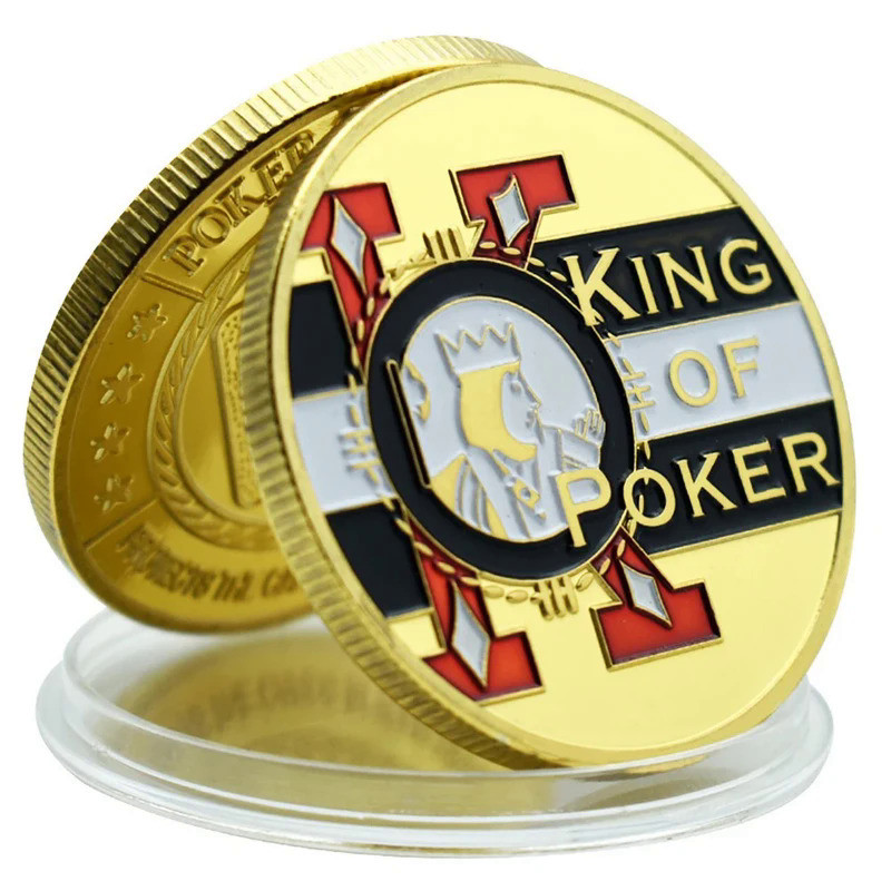 1pcs Poker Commemorative Coin Texas Hold 'em King Coin Collection Souvenir Game Lucky Coin Party Ent