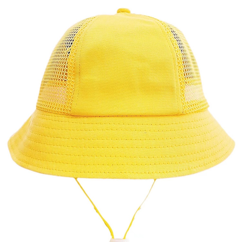 หมวกแก๊ปหญ้าสีเหลืองกันแดดระบายอากาศดีสำหรับเด็กนักเรียนและผู้ใหญ่ - รูปที่ 6