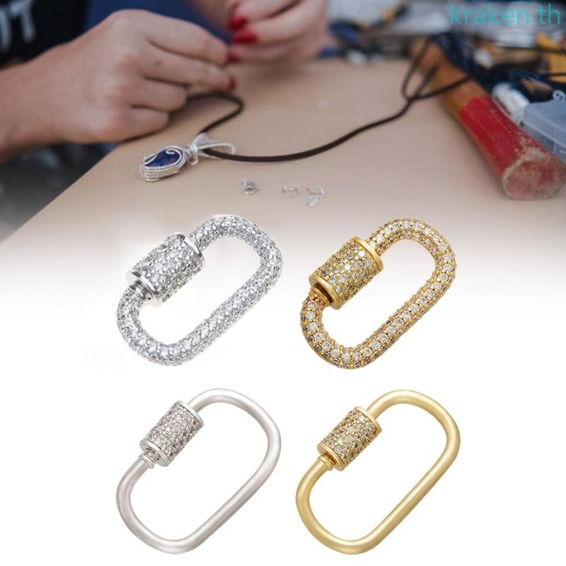 Kra สไตล์ที่ไม่ซ้ํากันเพทาย Adorned Carabiner Clasp Charm ส่วนประกอบเครื่องประดับอเนกประสงค์