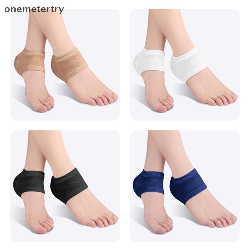Onem เจลซิลิโคนส้นเท้า Protector แขนส้นแผ่นส้นถ้วย Plantar Fasciitis สนับสนุนฟุต Care Skin Repair Cushion ถุงเท้าครึ่งหลา n