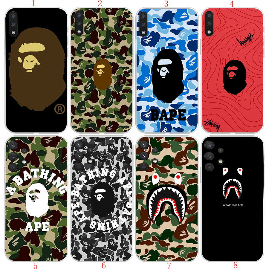 A BATHING APE LG K71 K8 Plus K9 Q92 K92 Stylo 6 7 Q2 อะนิเมะอาบน้ํา ape เคสโทรศัพท์โปร่งใสนุ่ม
