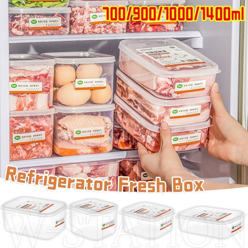 กล่องใส พร้อมฝาปิด เกรดอาหาร สําหรับเก็บผัก ผลไม้ เนื้อสัตว์แช่แข็ง ในตู้เย็น
