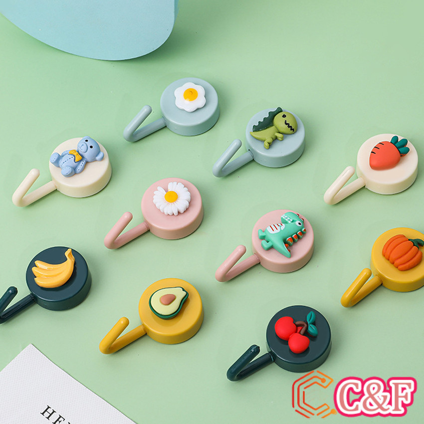 C&F ตะขอแขวนติดผนัง ลายการ์ตูนน่ารัก 3D Cartoon coat hook