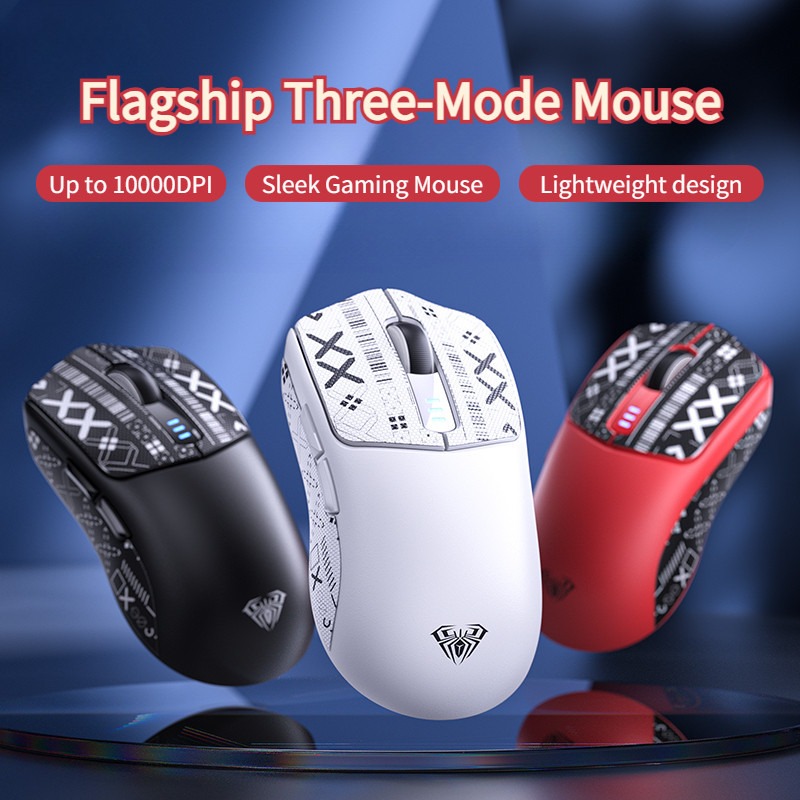 Aula SC580 Wireless Mouse เมาส์เกมมิ่งไร้สาย บลูทูธ 2.4g มีสาย สําหรับแล็ปท็อป คอมพิวเตอร์ตั้งโต๊ะ สํานักงาน