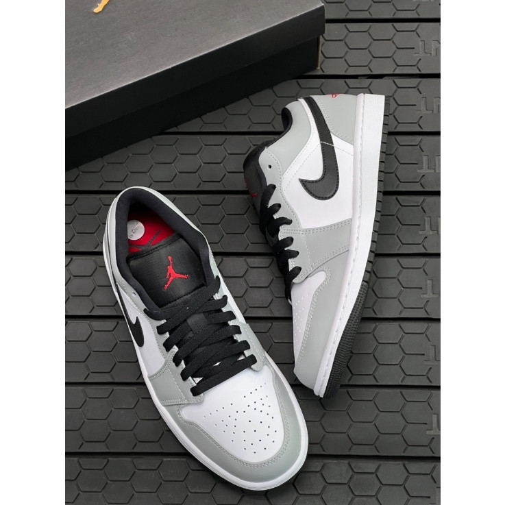 Nike Air Jordan 1 Low Light Smoke Grey Dior เถ้า ของแท้ 100 % รองเท้าผ้าใบ