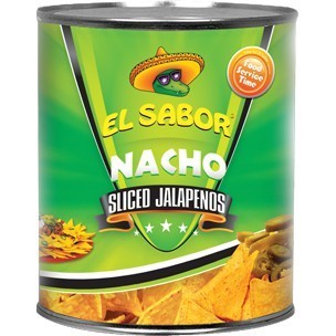 พริกจาราพิโน่ดองในน้ำเกลือ 2.9 กิโลกรัม El Sabor Nacho Sliced Jalapenos