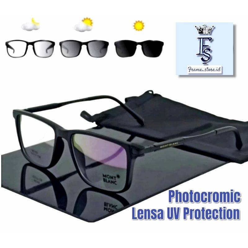 Mata ขายส ่ งผู ้ ชาย Premium Anti-Radiation Photochromic Glasses/Minus Plus Glasses ( ฟรีกล ่ องและเช ็ ด ) 0195