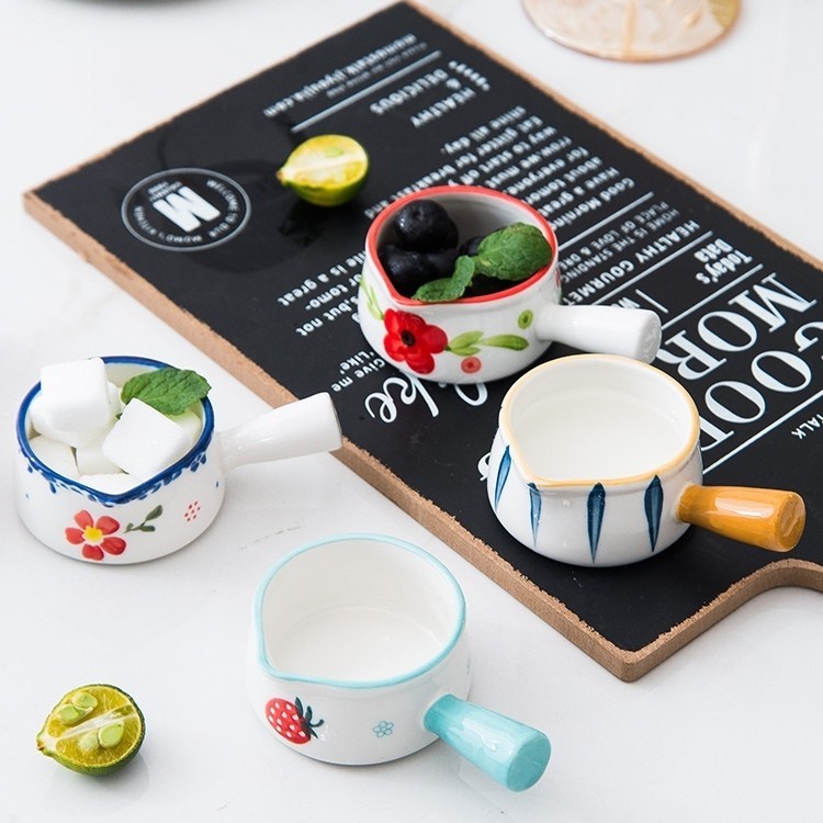 JMS STORE  ถ้วยน้ำจิ้ม ถ้วยเซรามิค สำหรับใส่อาหารหรใส่ขนมใส่ผลไม้  สไตล์ญี่ปุ่ ขนม เล็ก - รูปที่ 5