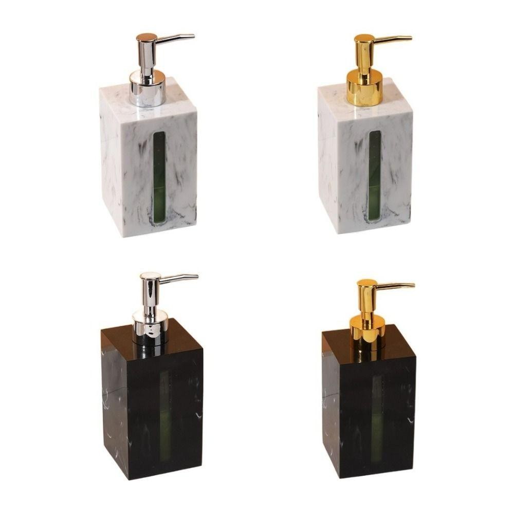 เดลเมอร์วู บรรจุขวดสบู่มือเหลวรีฟิล,เลียนแบบหินอ่อนแสงหรูหราเจลทําความสะอาดมือ ขวด,พร้อมถาดเรซิ่นสไตล์นอร์ดิกโลชั่นขวดอุปกรณ์ห้องน้ํา - รูปที่ 6