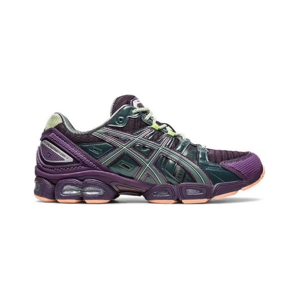 Brain Dead x ASICS Men's GEL-Nimbus 9 รองเท้าวิ่ง Low Cut ระบายอากาศได้ดีและทนทาน (สีม่วงเขียว)  แฟ