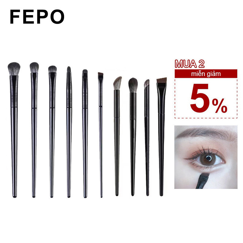 FEPO Soft 10 ชิ้นชุดแปรงแต่งหน้ามืออาชีพ
