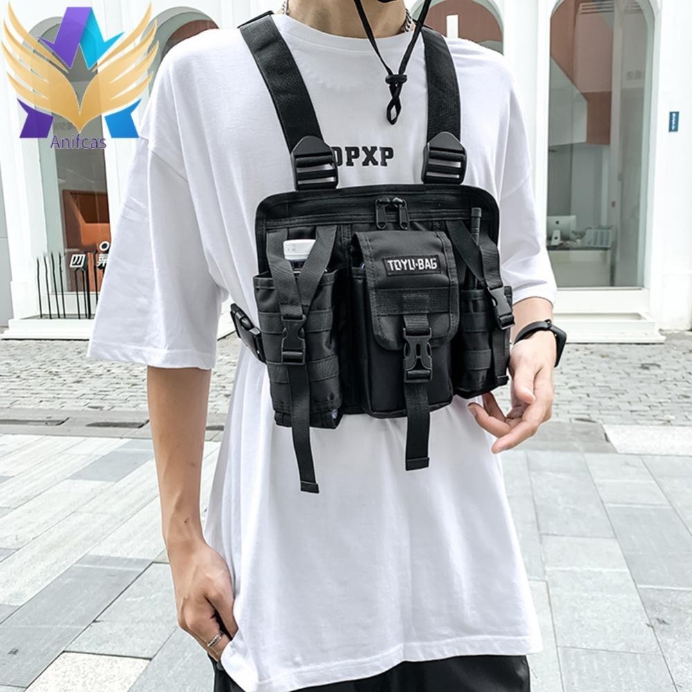 กระเป๋าคาดอกลําลอง น้ําหนักเบา สามารถปรับได้ เหมาะกับการพกพาเดินทาง ขี่จักรยาน สําหรับผู้ชาย