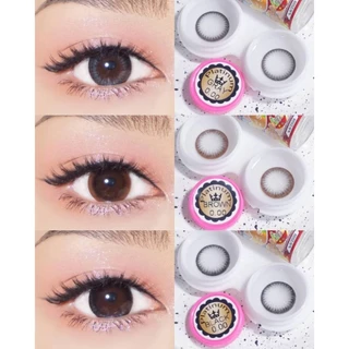 🔥 คอนแทคเลนส์ 💗ขนาดบิ๊กอาย💗 Platinum (kittykwaii) สี : Brown / Gray / Black