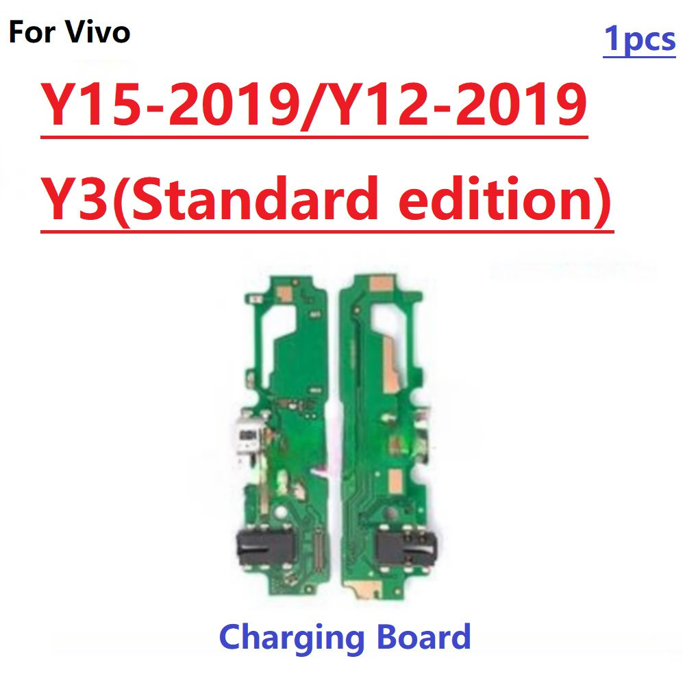 สําหรับ Vivo Y15 2019 Y12 2019 Y3 (รุ่นมาตรฐาน) แท่นชาร์จ USB ปลั๊กชาร์จพอร์ต Flex สายไมโครโฟน MIC Board
