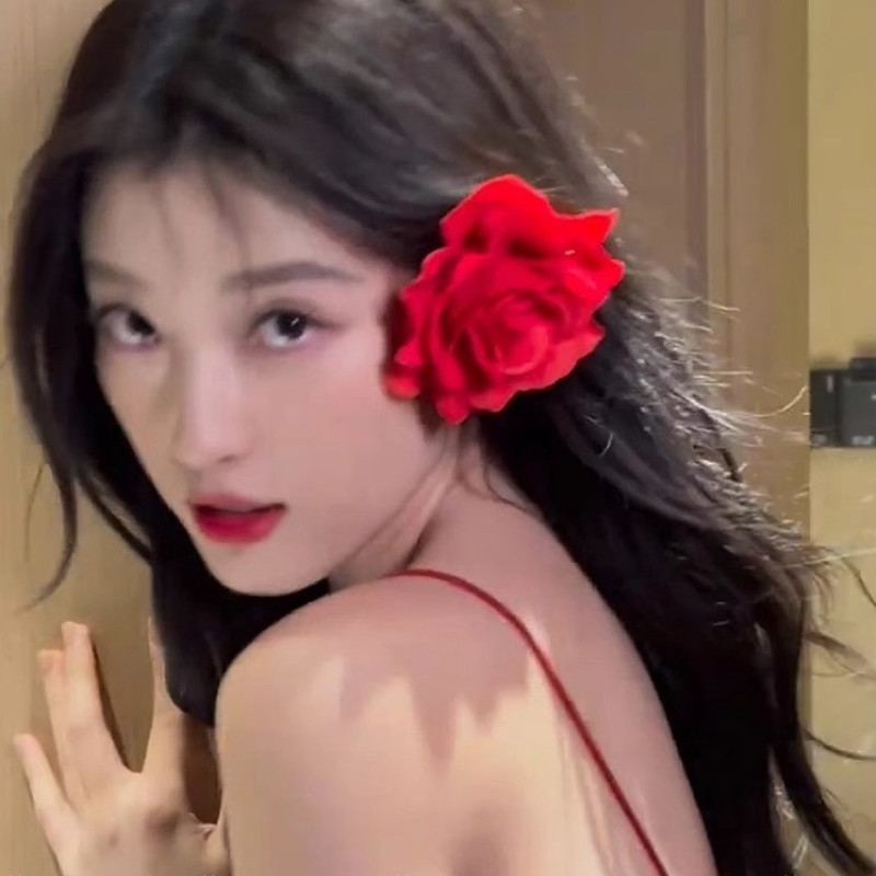 ใหม่ กิ๊บติดผม รูปดอกกุหลาบ หรูหรา สไตล์เกาหลี เครื่องประดับผมหน้าม้า แฟชั่นสําหรับผู้หญิง