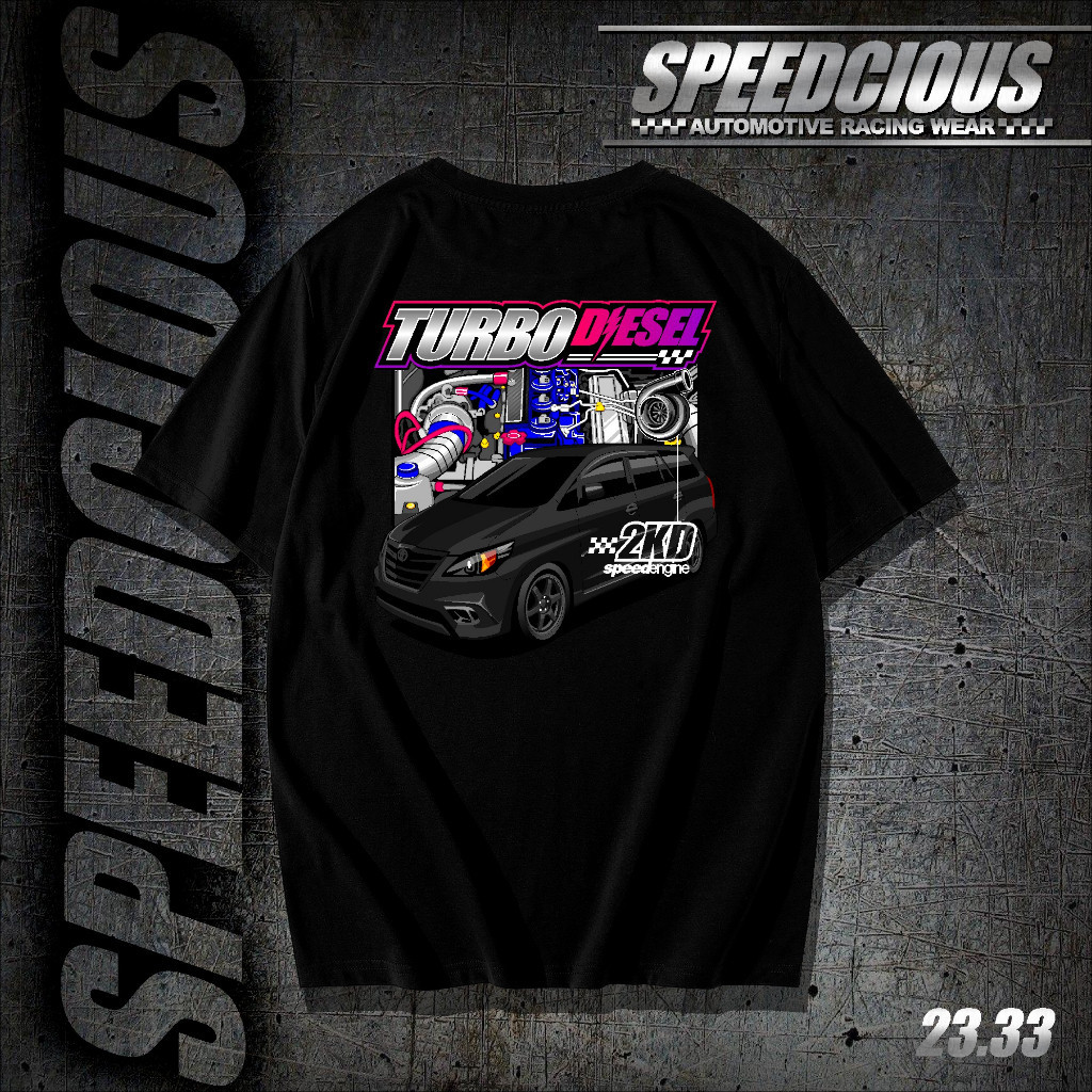 MESIN Racing เสื้อยืด TURBO DIESEL 2KD SPEED ENGINE ดัดแปลงรถเสื้อ Speedcious ยานยนต์ Racing สวมใส่ 
